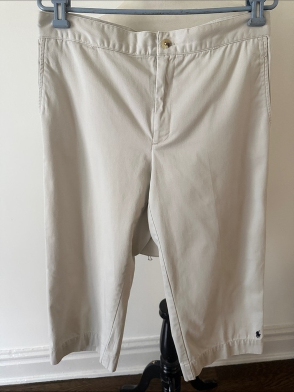 Ralph Lauren Sport Cream Cotton Mid-Calf Capri  pants 12